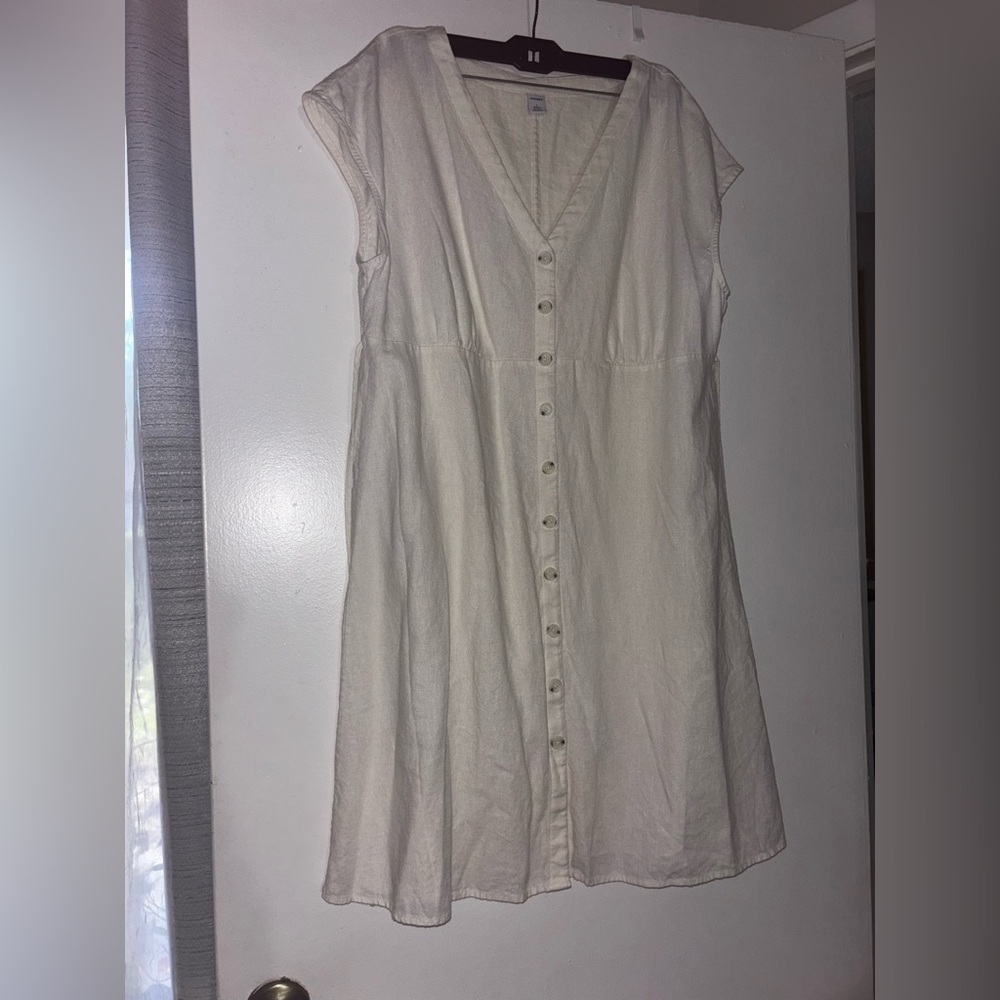 Linen blend dress